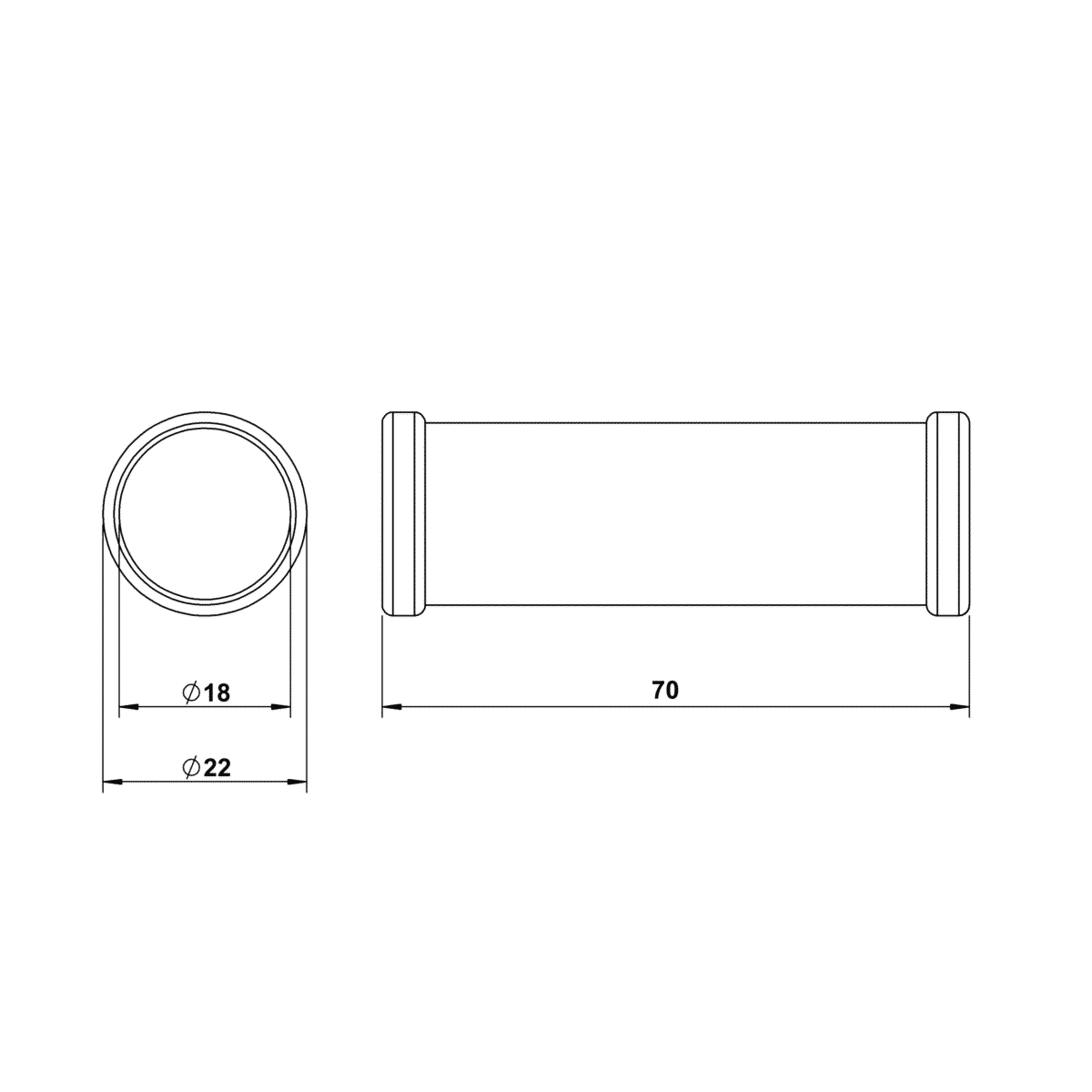 Filter 70x18/22mm Kaltleim, Heißleim