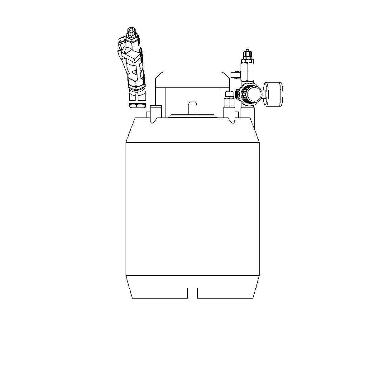 Druckbehälter 10l mit Füllstandsanzeige Kompatibel zu Baumerhhs®/hhs®, Nordson®, Robatech®, Bühnen®, Puffe®, Meler®, ITW Dynatec®/Inatec®, ValcoMelton®