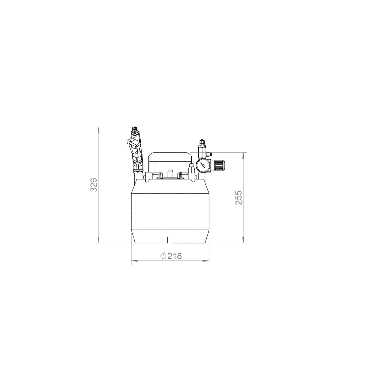 Druckbehälter 5l Kompatibel zu Baumerhhs®/hhs®, Nordson®, Robatech®, Bühnen®, Puffe®, Meler®, ITW Dynatec®/Inatec®, ValcoMelton®