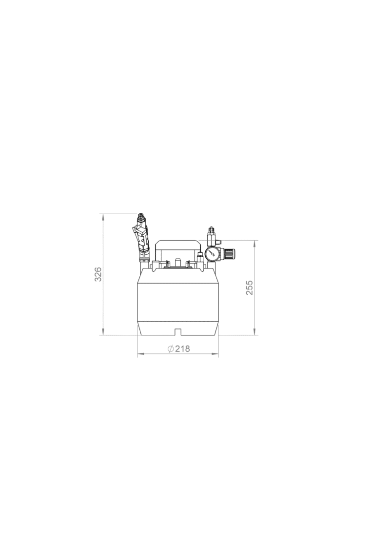 Druckbehälter 5l Kompatibel zu Baumerhhs®/hhs®, Nordson®, Robatech®, Bühnen®, Puffe®, Meler®, ITW Dynatec®/Inatec®, ValcoMelton®