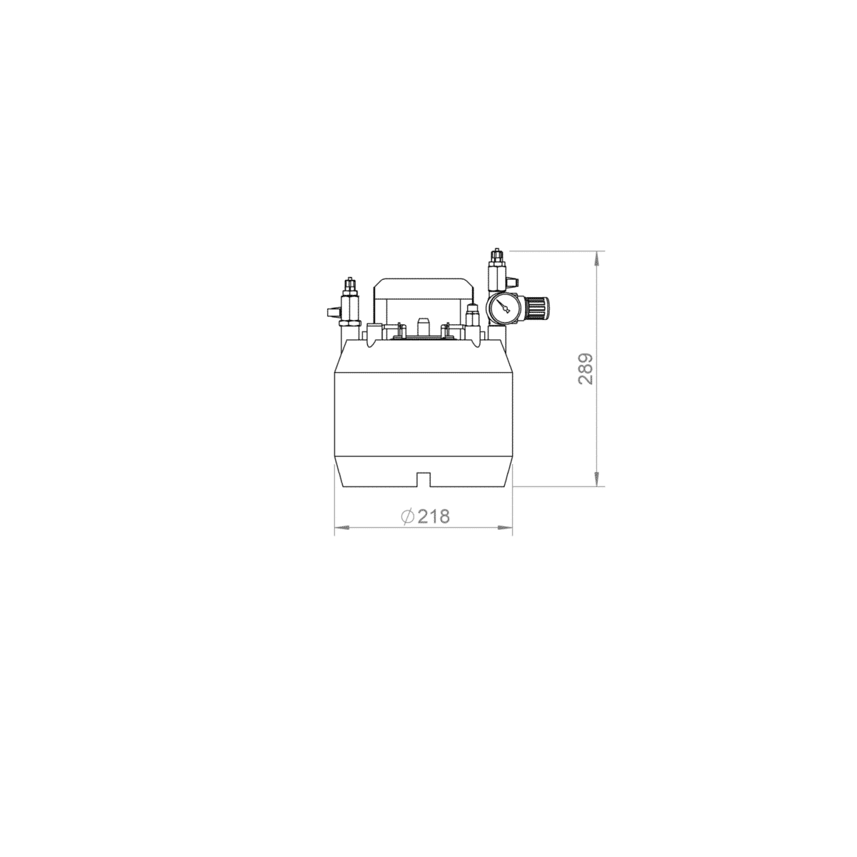 Druckbehälter Spültank 5l Kompatibel zu Baumerhhs®/hhs®, Nordson®, Robatech®, Bühnen®, Puffe®, Meler®, ITW Dynatec®/Inatec®, ValcoMelton®