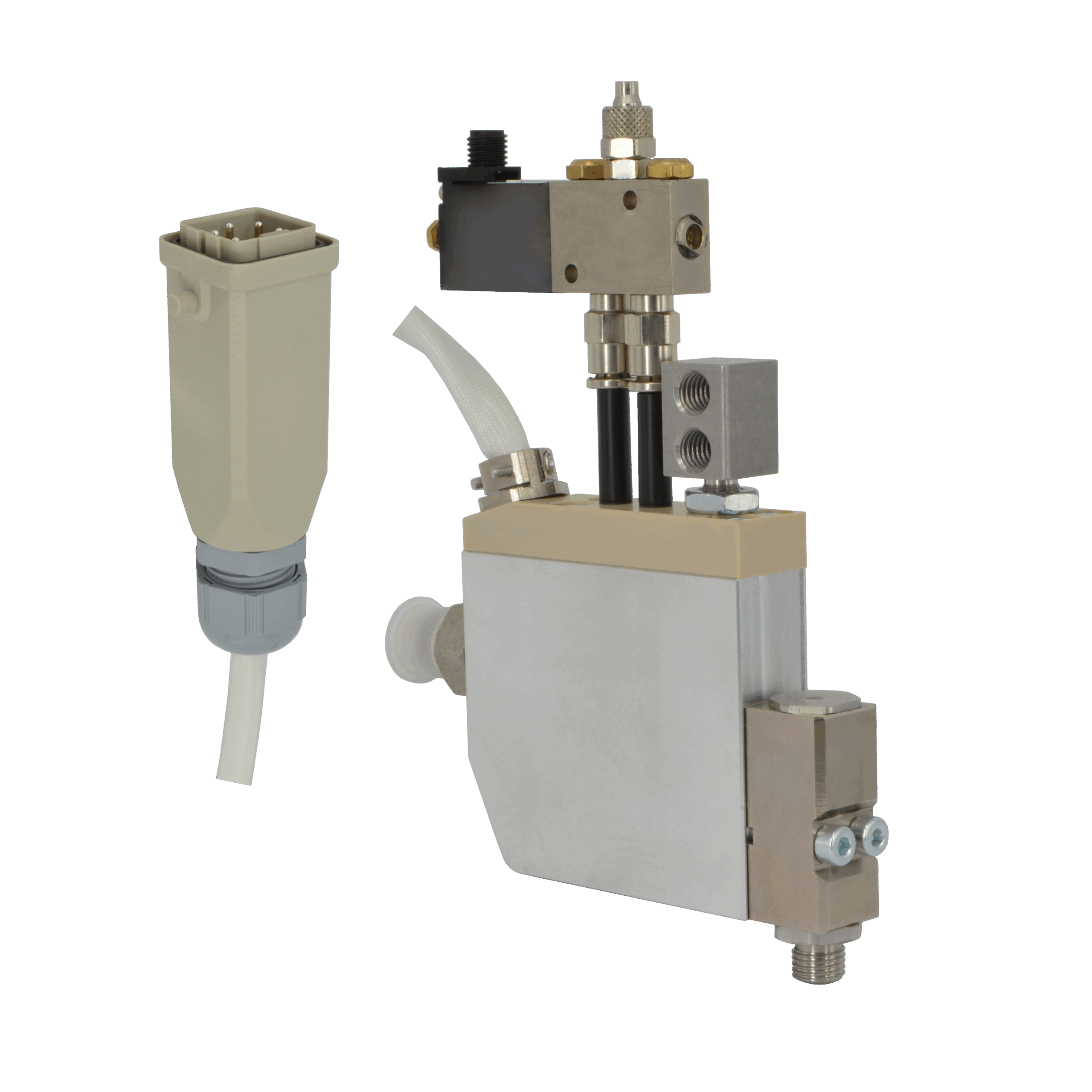 Válvula de fusión en caliente HM600 Micro NTC Compatible con Robatech®. Válvula de fusión en caliente HM600 Micro NTC Compatible con Robatech®.
