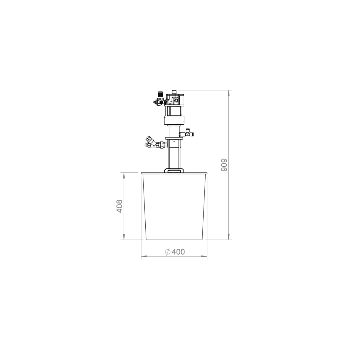 Klebstofffördereinheit 4:1 mit Filter Kompatibel zu Baumerhhs®/hhs®, Nordson®, Robatech®, Bühnen®, Puffe®, Meler®, ITW Dynatec®/Inatec®, ValcoMelton®