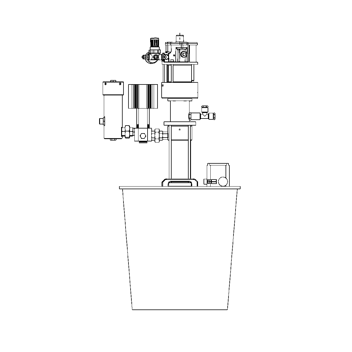 Klebstofffördereinheit 4:1 mit Filter & automatischer Leimdruckregelung Kompatibel zu Baumerhhs®/hhs®, Nordson®, Robatech®, Bühnen®, Puffe®, Meler®, ITW Dynatec®/Inatec®, ValcoMelton®