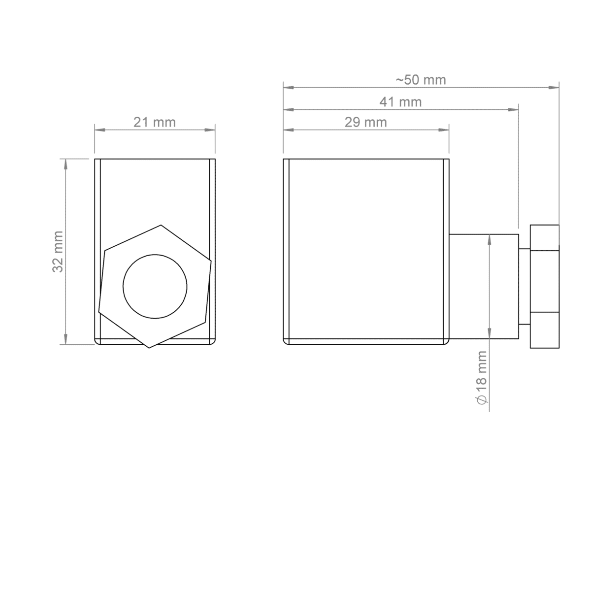 Conector de válvula tipo B