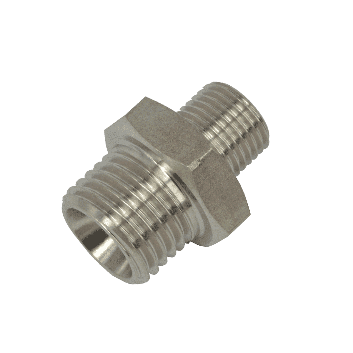 Doppelnippel 1/4" - 1/8" Kompatibel zu Baumerhhs®/hhs®, Nordson®, Robatech®, Bühnen®, Puffe®, Meler®, ITW Dynatec®/Inatec®, ValcoMelton®