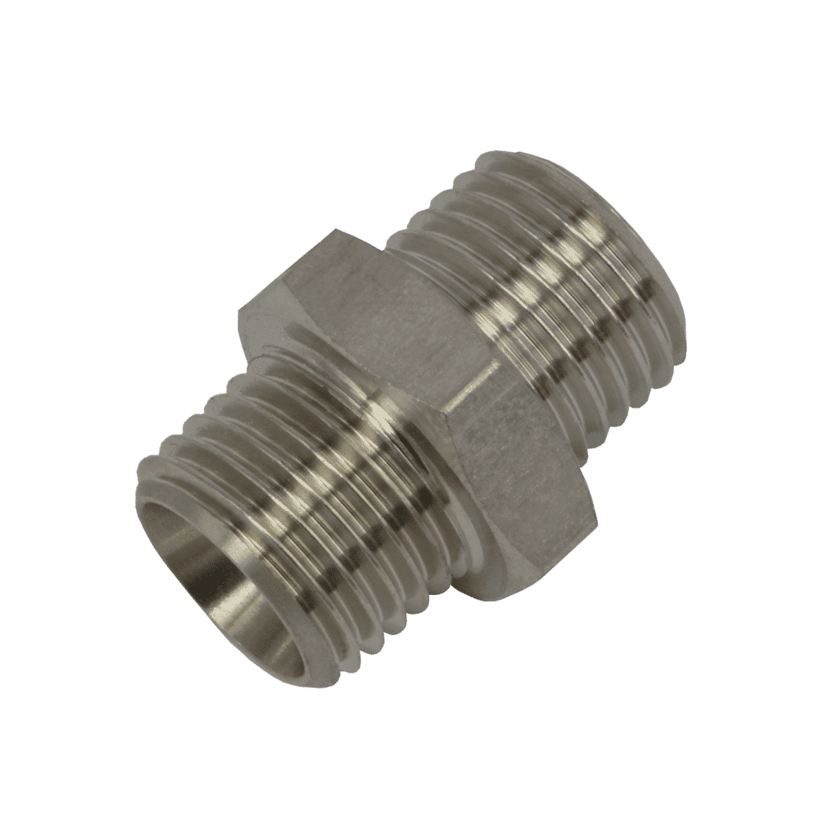 Doppelnippel 1/4" Kompatibel zu Baumerhhs®/hhs®, Nordson®, Robatech®, Bühnen®, Puffe®, Meler®, ITW Dynatec®/Inatec®, ValcoMelton®